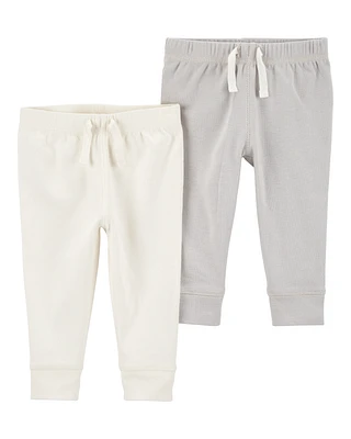 Baby Grey 2-Pack Pull-On Pants