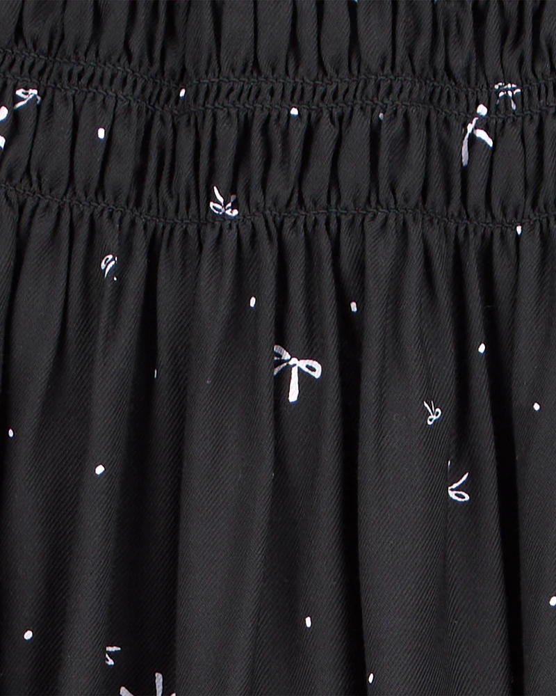 Kid Bow Print Maxi Skirt