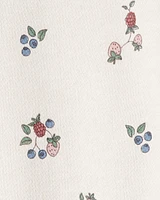 Kid Organic Cotton French Terry Sweatshirt Berry Blossom Print