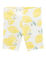Toddler Lemon Print Bike Shorts
