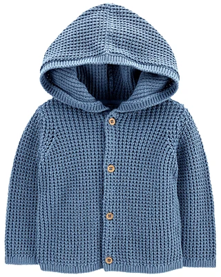 Hooded Cotton Cardigan