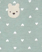 Baby Polka Dot 2-Way Zip Cotton Sleeper pyjamas