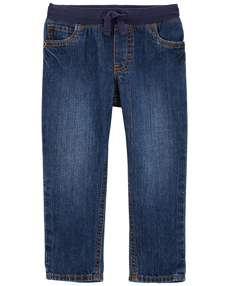 Pull-On Denim Pants