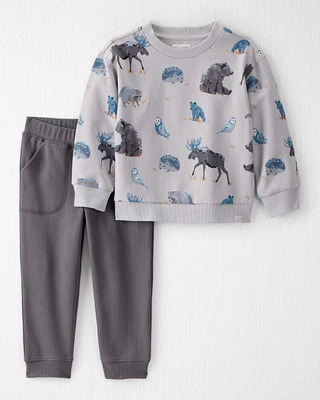 Toddler 2-Piece Midnight Forest Print Set Made with Organic Cotton