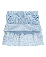 Kid 2-Piece Floral Skort Set - Blue