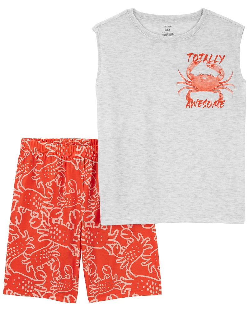 Kid 2-Piece Crab Loose Fit Pyjama Set