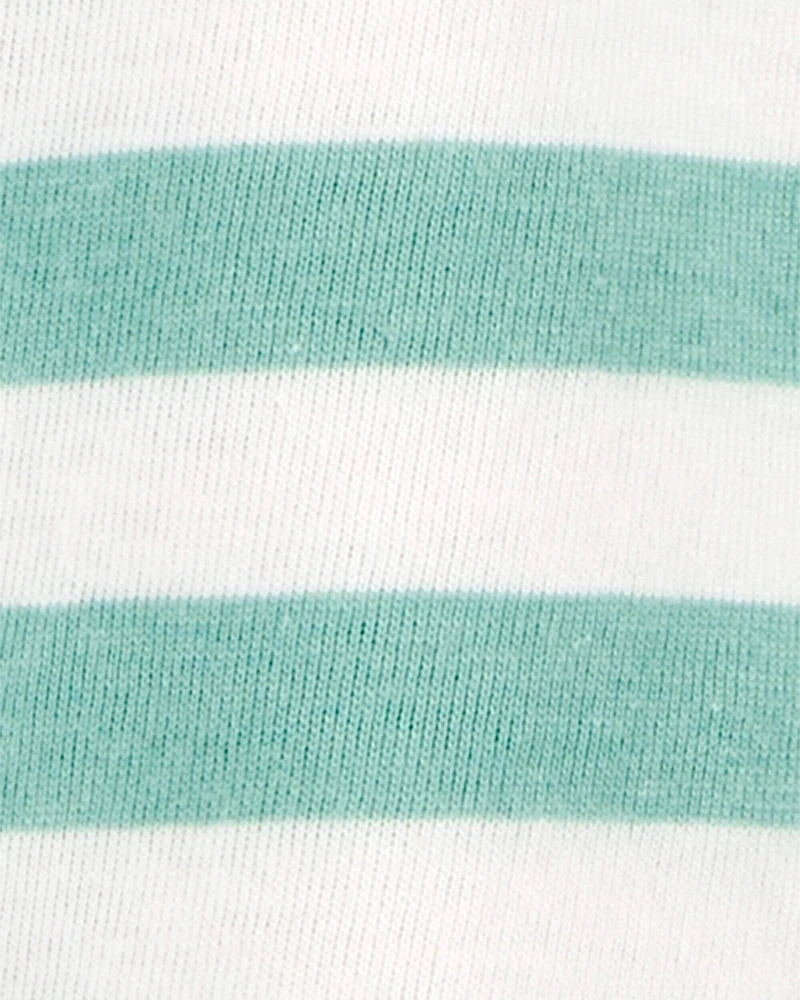 Baby Striped Woven Short-Sleeve Tee