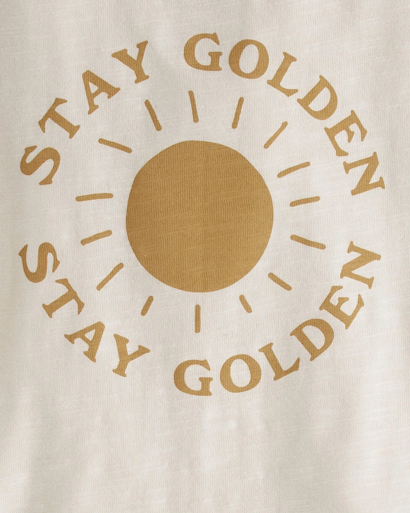 Baby Organic Cotton Stay Golden Graphic Tee