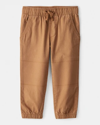 Toddler Boy Cotton Pull-On Fashion Pants - Brown