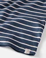 Toddler Organic Cotton Pyjama Set Stripes-Blue