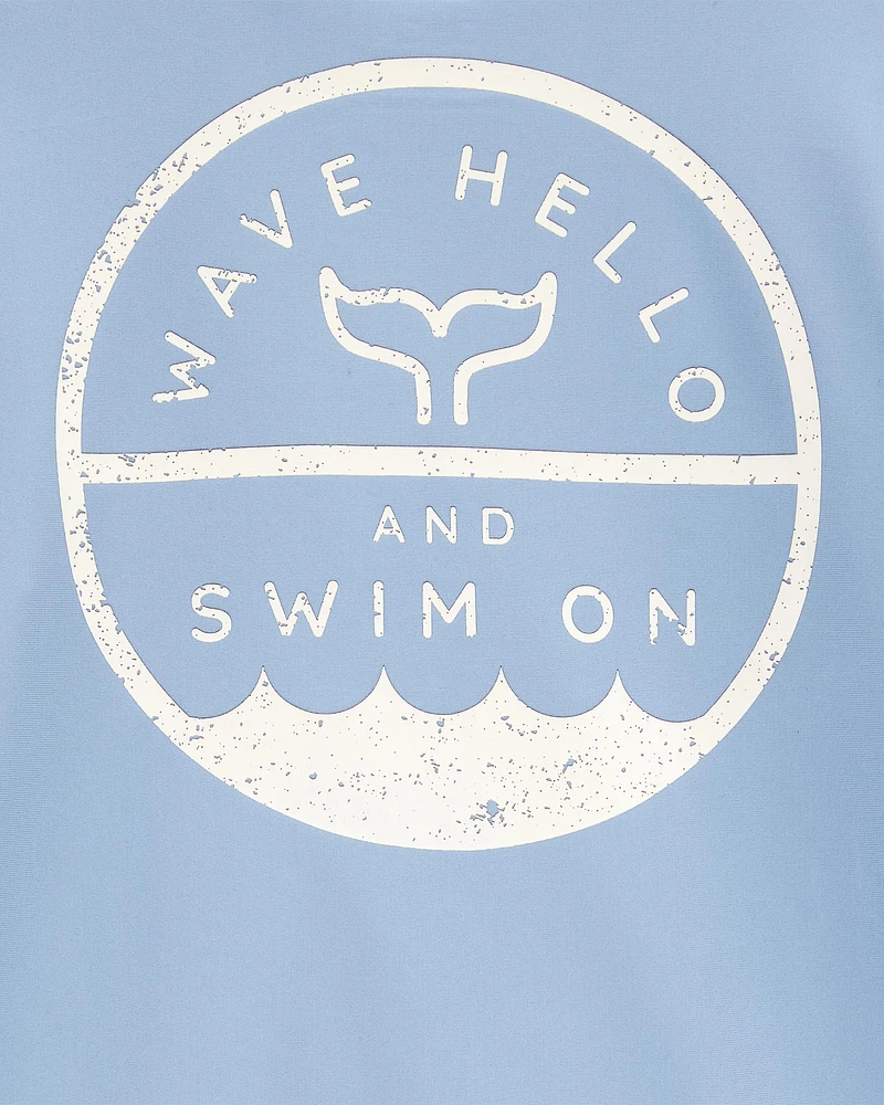 Baby Whale Rashguard Set - Blue
