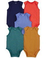 Baby 5-Pack Striped Tank Bodysuits