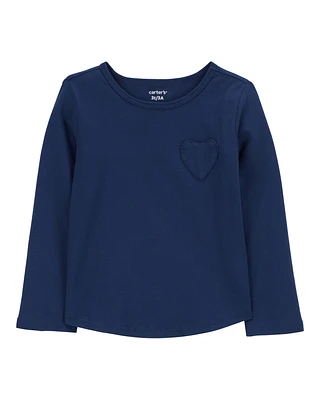 Toddler Heart Long-Sleeve Jersey Tee