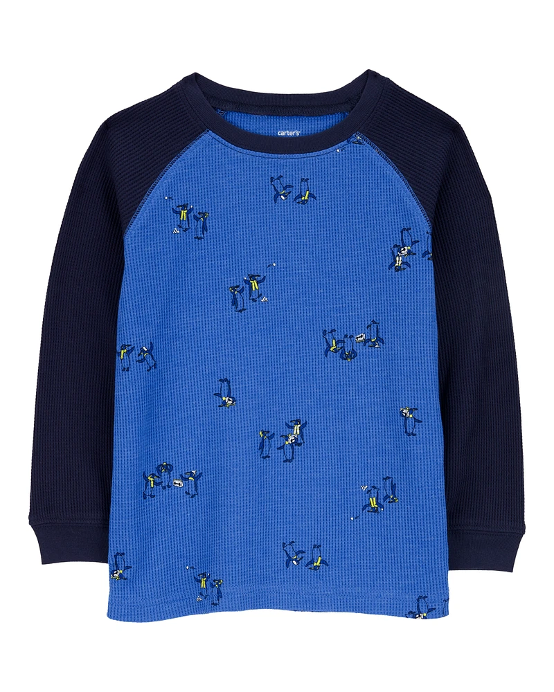 Toddler Penguin Thermal Graphic Tee