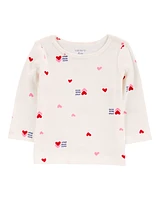 Baby 3-Piece Heart Print Jumper & Tights Set