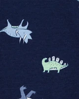 Dinosaur 2-Way Zip Cotton Sleeper