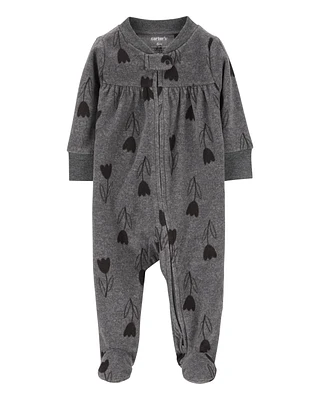 Baby Heart 2-Way Zip Fleece Footie Sleeper