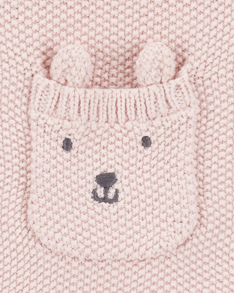 Baby Solid Cotton Romper - Pink