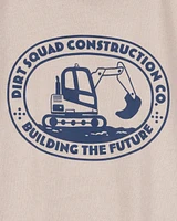 Toddler Boy Construction Short-Sleeve Graphic Tee - Khaki