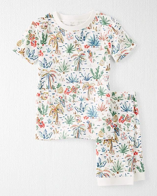 Toddler Organic Cotton Pyjamas Tropical Print