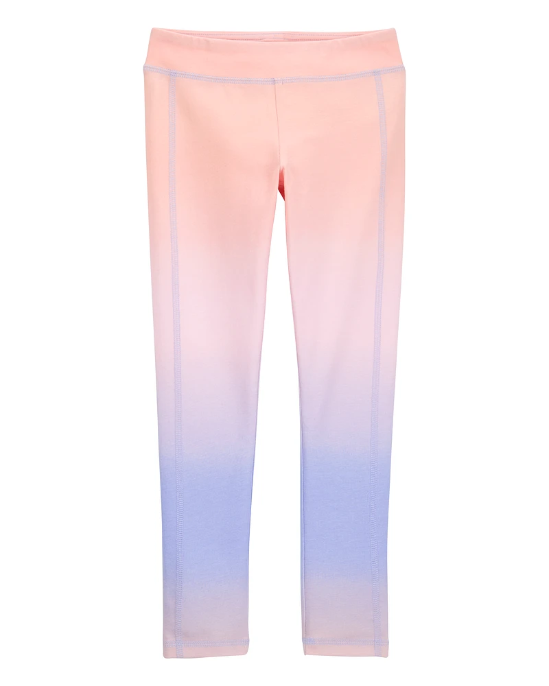 Kid High-Rise Ombre Leggings - Pink/Purple