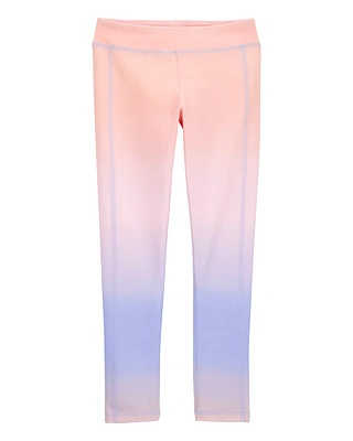 Kid High-Rise Ombre Leggings - Pink/Purple