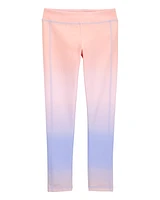 Kid High-Rise Ombre Leggings - Pink/Purple