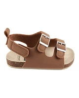 Baby Buckle Faux Cork Sandals