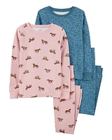 Kid 4-Piece Horse 100% Snug Fit Cotton Pyjamas