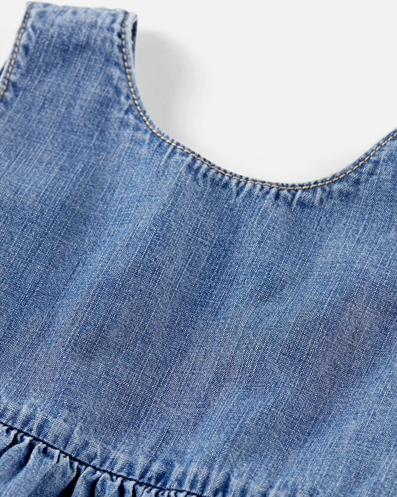 Toddler Organic Cotton Chambray Dress