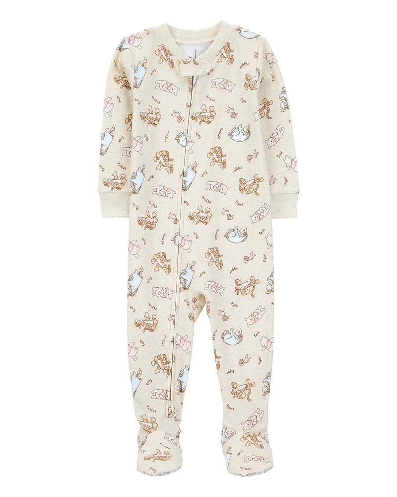 Baby Winnie The Pooh Snug Fit Cotton Footie 1-Piece Pyjamas