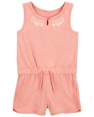 Toddler Embroidered Floral Romper