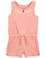 Toddler Embroidered Floral Romper