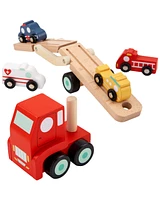 Toddler Wooden Rescue Car Carrier