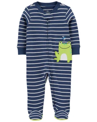 Frog 2-Way Zip Footie Sleep & Play Pyjamas