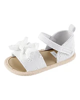 Baby Eyelet Sandals - White