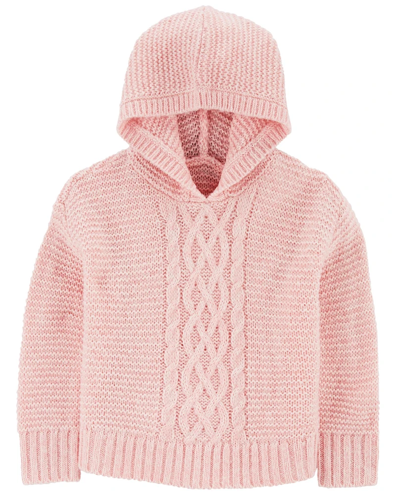 Cable Knit Hooded Sweater