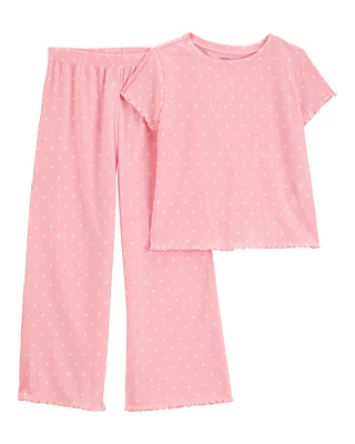 Kid Heart Loose Fit 2-Piece Pyjamas - Pink