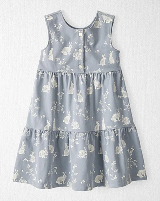 Toddler Organic Cotton Bunny-Print Dress