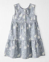 Toddler Organic Cotton Bunny-Print Dress