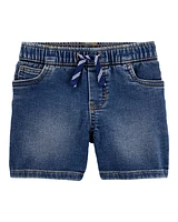 Toddler Pull-On Denim Shorts - Navy