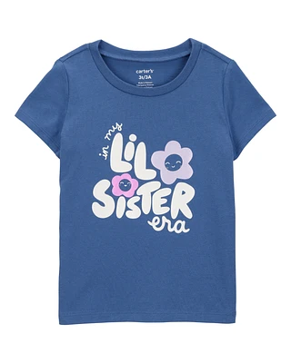 Toddler Lil' Sister Short-Sleeve Graphic Tee - Blue