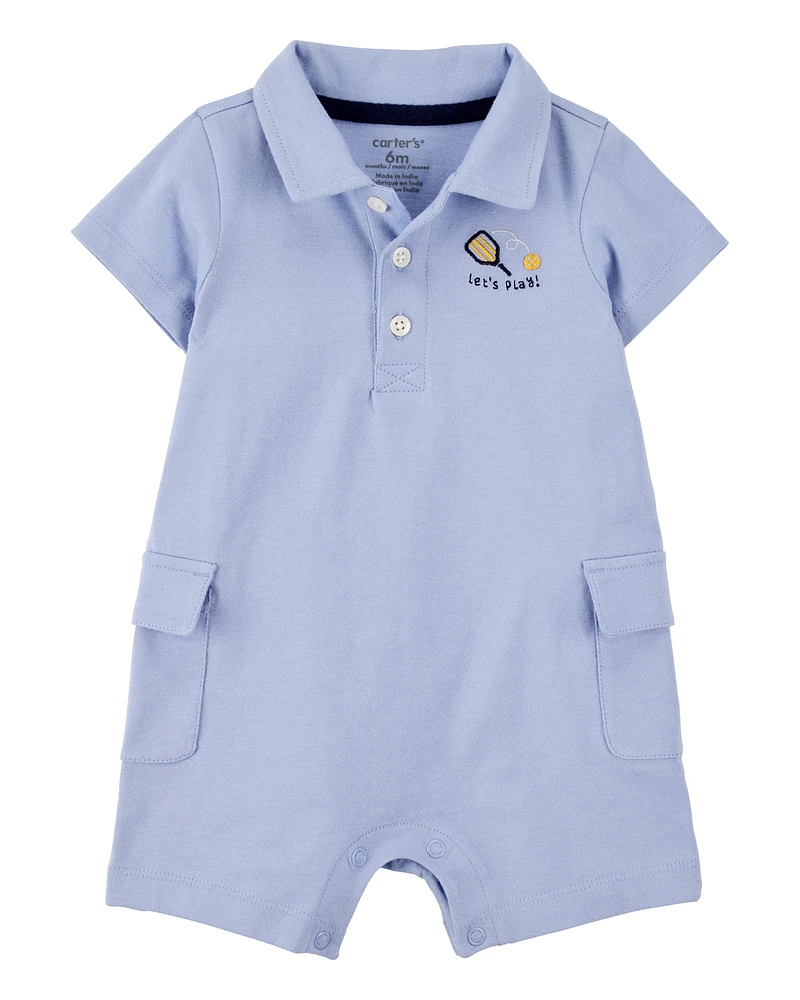 Baby Pickleball Cotton Romper