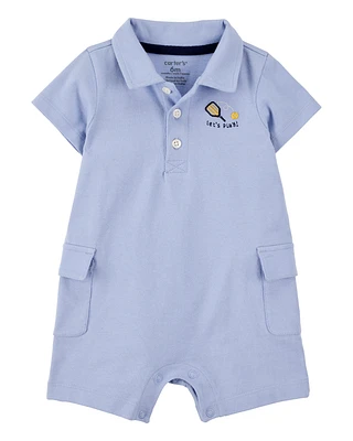 Baby Pickleball Cotton Romper