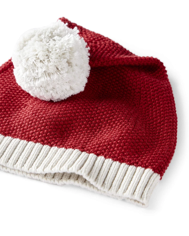 Baby Organic Cotton Sweater Knit Santa Hat