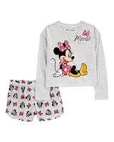 Kid Minnie Mouse Loose Fit 2-Piece Pyjamas - Grey