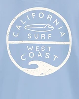 Kid Surfboard Long Sleeve Rashguard - Blue