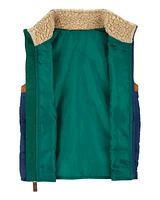 Toddler Colourblock Zip-Up Puffer Vest