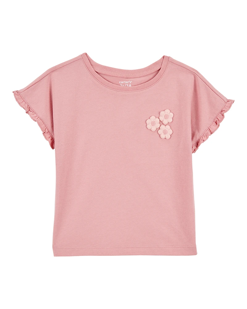 Toddler Short-Sleeve Fashion Top - Pink