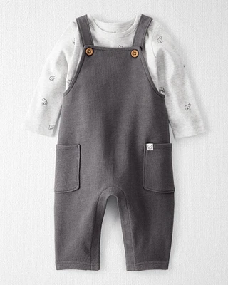 Baby 2-Piece Organic Cotton Overall Set Bear Print